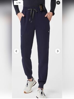 FIGS Uman Relaxed Jogger Scrub Pants Size Large Navy